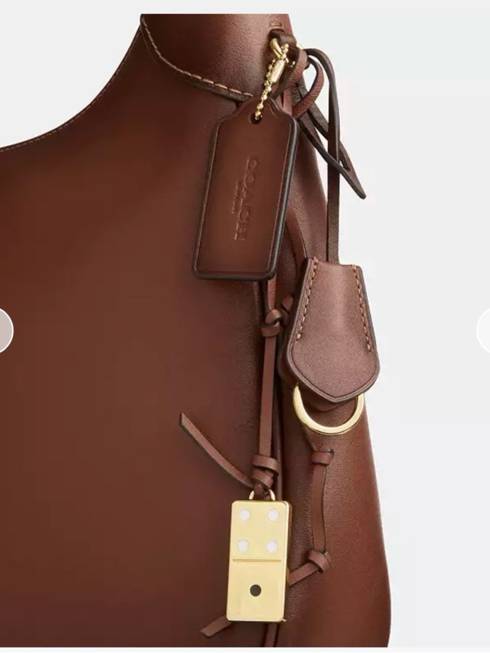 Coach Chestnut Brown Leather Shoulder Bag with Gold Hardware - Picture 3 of 8